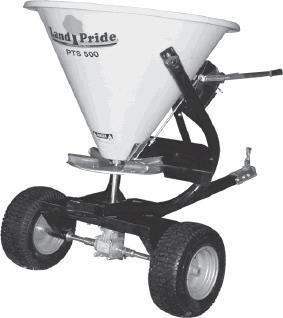 Seeders PTS Series Pull-Type Spreaders Pull-Type Hitch: Pull-Type, 2" Ball Hitch Ground Driven Spin-Type Broadcast Two Hopper Sizes Hopper: One Piece, Seamless Polyethylene Heavy-Duty Tubular Frame