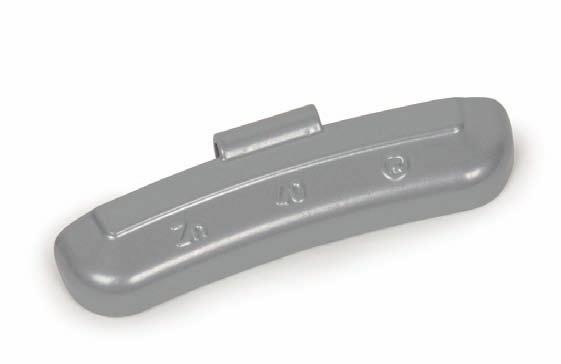 ZINC WEIGHTS FOR PASSANGER CARS TYPE ZN01 Plastic coated Zinc universal balance weight that can be mounted on all steel rims.