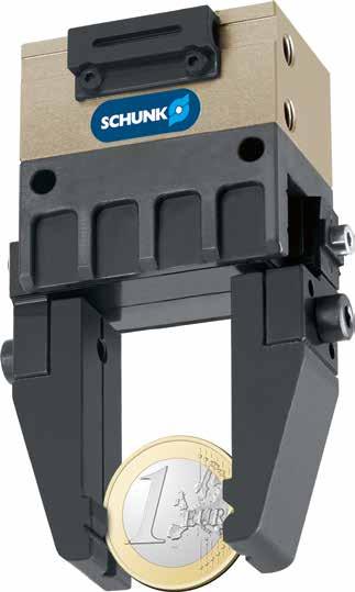 weight for higher dynamics 20% improved closing time for shorter cycle times comparison with the SCHUNK MPG gripper, which until now defined the benchmark in small parts handling.