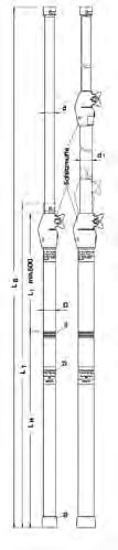 TWO- AND THREE-SECTION TELESCOPIC EARTHING RODS with slotted sleeves for nominal voltages above 1 kv Coupling heads / construction: Telescopic earthing rods with slotted sleeves two-section type