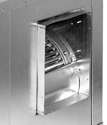 Horizontal Features and Benefits Blower Housing The blower housing protrudes from the side of the cabinet, allowing adequate material for connection to a flexible duct.