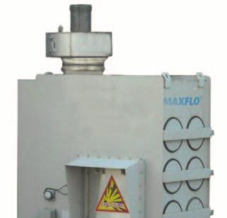 Also available with 10 version. D2MCH3-12 model with NFPA explosion vent door and quick dumping bin system.
