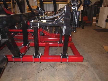 11 inches Mount straight stand just inside front to rear frame member.