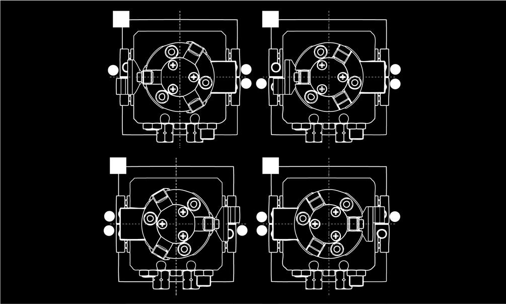Assembly Schematic diagram of inductive monitoring with INW 40 for GSM for 180 variants Schematic diagram of inductive monitoring with INW 40 of GSM Dampened sensor [1] Rotating angle end position in