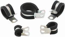 PADDED LINE CLAMPS & FIRE SLEEVE PADDED LINE CLAMPS Light weight aluminum line clamps lined with neoprene rubber, secure hoses for their protection. 1/4 (.