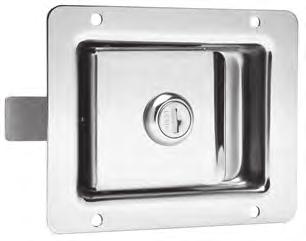 Simply cut hole close to edge of door and attach by screws, rivets, welding or blind mounting bracket.