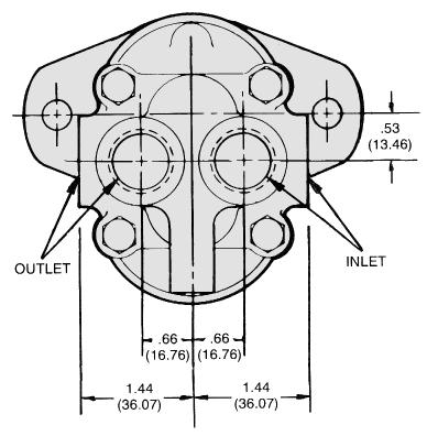 and A shaft shown (Port locations
