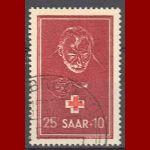 00 1950 Red Cross Fund 25f.+10f. brown-lake.