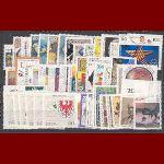 1992. 53 unmounted mint commemorative stamps. Few.