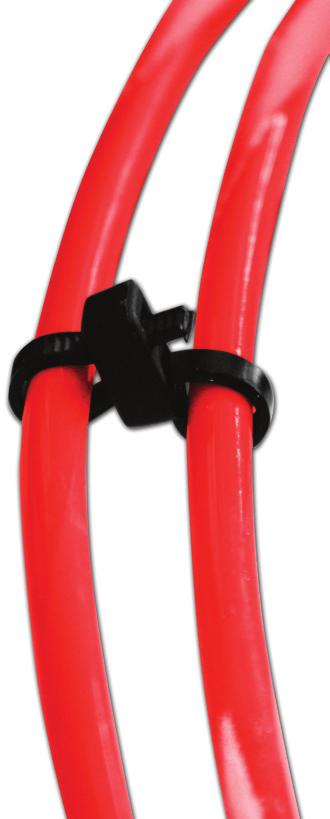 FLAG TIE AIR HANDLING Cambridge Double Headed cable ties feature a two-loop design made for separating wire bundles.