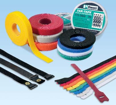 Selection Guide Hook and Loop Ties Ties Product, Color (Suffix) Style/Function Prefix Catalog Page Tak-Ty Ties, Black (0) Tak-Ty Plenum-Rated Ties, UL Listed Black, Maroon (0, 12) Tak-Tape Rolls,