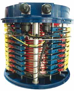 SIGNAL & POWER TO THE HUB: Power & Signal Slip ring assemblies are used for the transfer of power and data between the hub/blades and the nacelle via the slow speed main shaft.