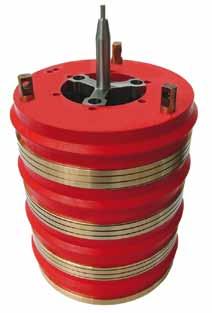 High power units are primarily used for power take off from the wind turbine generators. Helical grooved slip rings are used in applications that have higher rotational speeds.