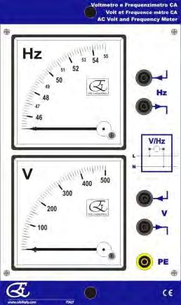 synchronising generators and supplies Voltage range 0-500V Frequency range 45-55Hz Safety earth connection provided Connects via 4mm safety sockets Frame or bench mounting