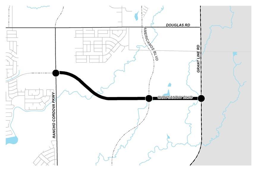 2015/2016-2020 Capital Improvement Plan Chrysanthy Boulevard Phase II (Plan) Rancho Cordova Parkway to Grant Line Road Project Budget: $10,091,000 Anticipated Completion Date: 2020 The project