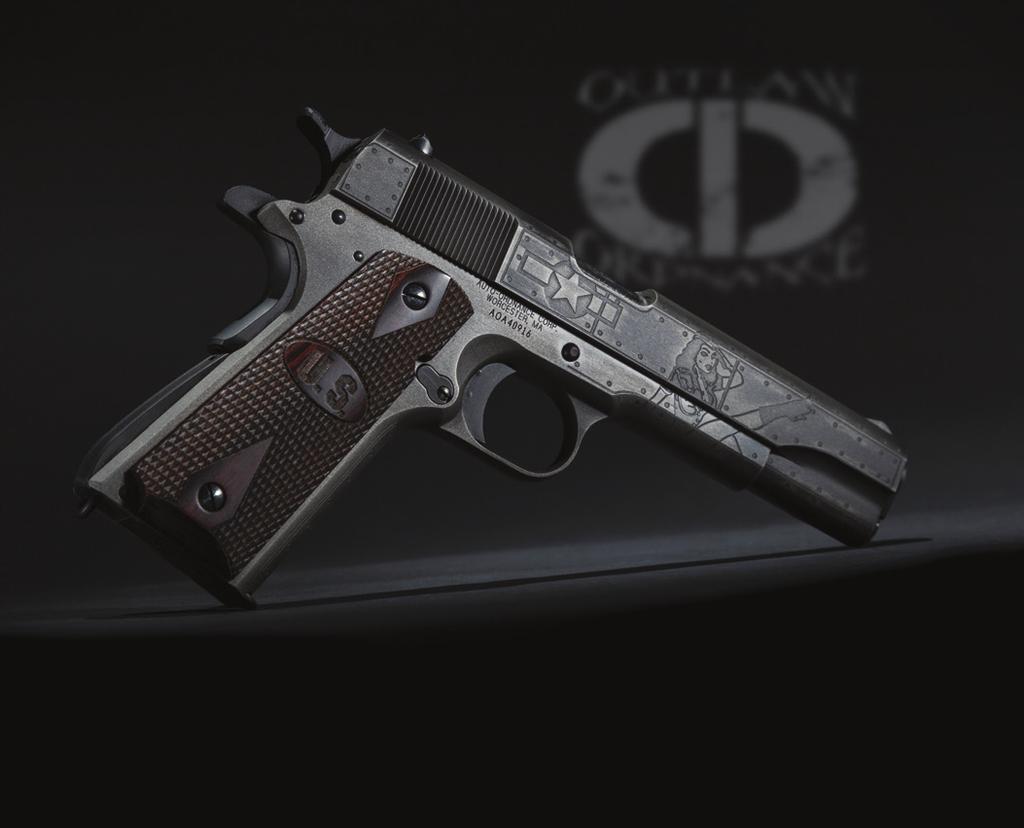 CUSTOM MODELS OUTLAW ORDNANCE 38 Outlaw Ordnance (formerly known as Concealment Commander) based out of West Monroe, Louisiana, worked with Kahr Firearms Group on this custom project, and the