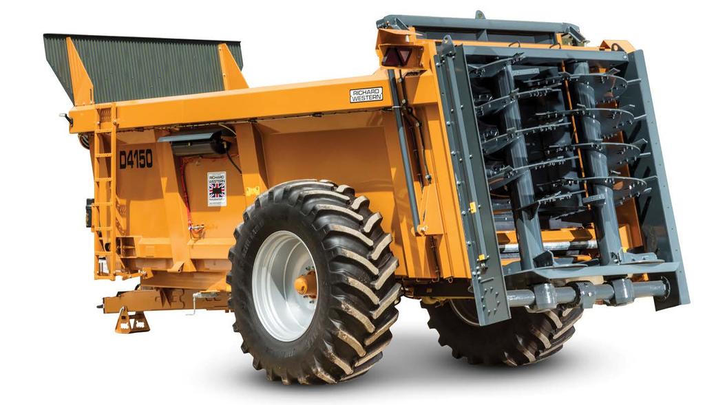 DELILAH MANURE SPREADERS 4000 SERIES D4150 Model shown includes optional equipment at extra cost DELILAH VERTICAL BEATER MANURE SPREADERS The Delilah 4000 series models are constructed with 6mm floor