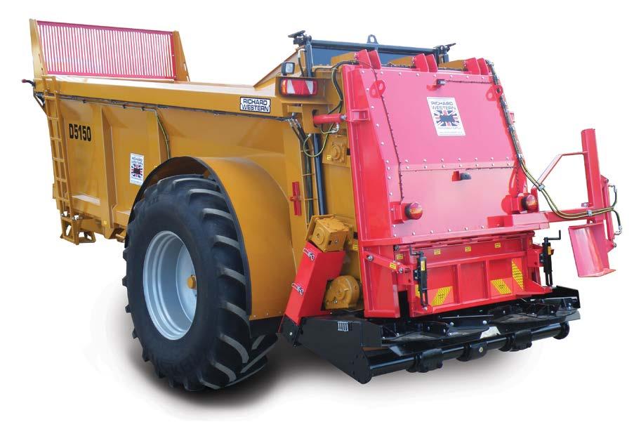 DELILAH MANURE SPREADERS 5000 SERIES D5150 Model shown includes optional equipment at extra cost DELILAH SPINNING DISC MANURE SPREADERS Sharing the same body design features as the 4000 series