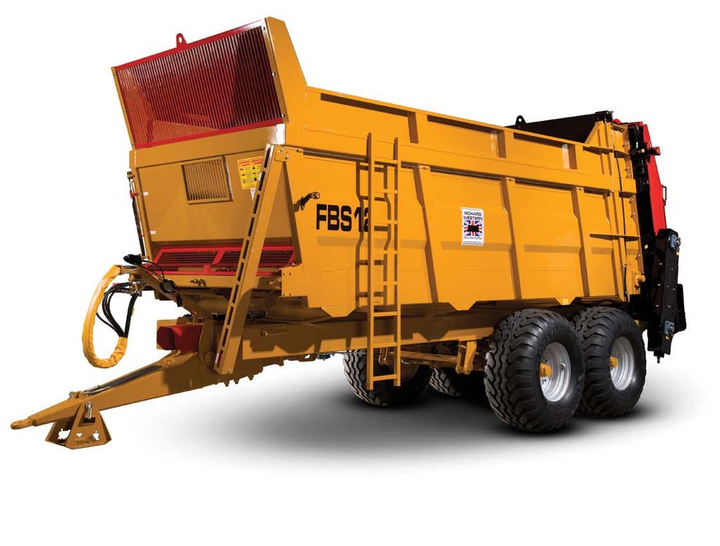 FBS MANURE SPREADERS Model shown includes optional equipment at extra cost TWIN VERTICAL BEATER, REAR DISCHARGE MANURE SPREADER.