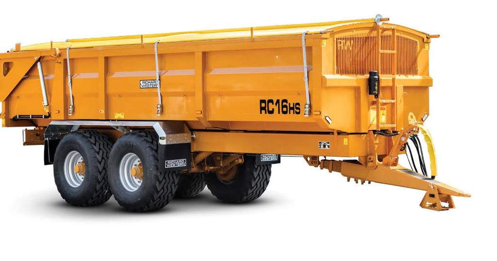 ROOTCROP TRAILERS RC16 Model shown includes optional equipment at extra cost MONOCOQUE BODY LOW-LINE TRAILERS. AVAILABLE IN 11, 12, 14, 16 & 18 TONNE MODELS.