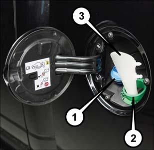 STARTING AND OPERATING REFUELING THE VEHICLE 2500/3500 DIESEL MODELS 1. Open the fuel filler door.