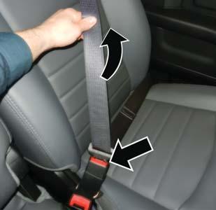 To loosen the lap belt if it is too tight, tilt the latch plate and pull on the lap belt. A snug seat belt reduces the risk of sliding under the seat belt in a collision. Positioning The Lap Belt 5.
