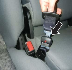 1. Remove the mini-latch plate and regular latch plate from its stowed position on the seat. Connect Mini-Latch To Mini-Buckle Mini-Latch And Mini-Buckle Connected 2.
