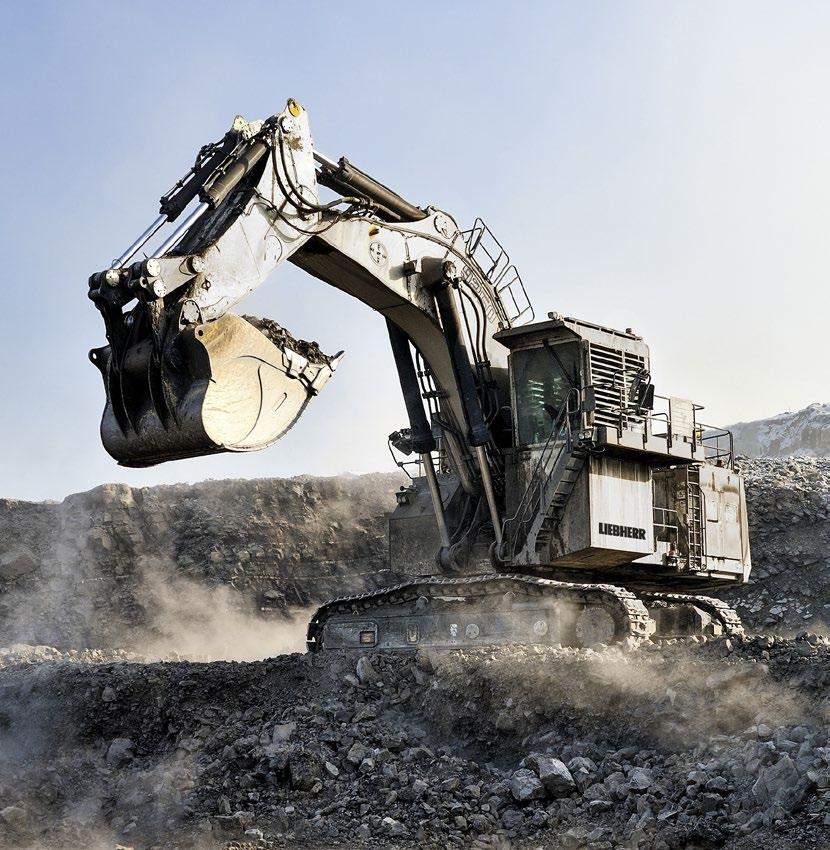 Mining Excavator R 9250 Operating Weight with Backhoe Attachment: 250 tonnes / 276 tons Shovel Attachment: 253