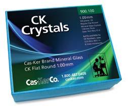 CAS-KER FLAT PLAIN MINERAL GLASS CRYSTALS CK 1.00 Flat 900.100 900.039 1.00mm thick, flat. 900.100 100 pc Asst. 14-31mm $69.95 900.039 25 piece Asst. 31-39mm $26.95 Refills $1.50each, 3 of a size@$0.