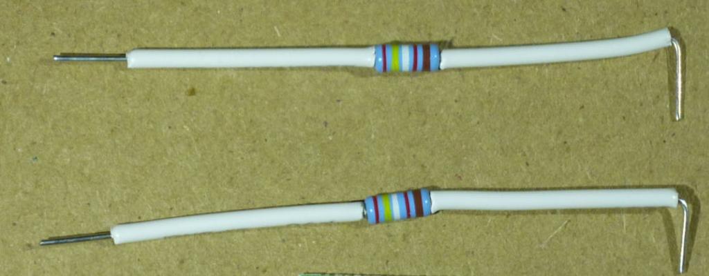 Figure 3-Place 90 degree bend in one lead of each resistor 6.