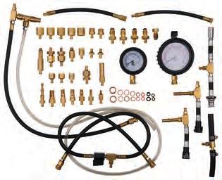 1 Master fuel injection system pressure test set for petrol engines Ideal for quick and reliable pressure testing on all common injection systems of petrol engines For simple testing of fuel pumps,