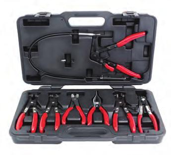 1058 500 Automotive hose clamp pliers set Handle dip insulated Ideal for clamps low down in the engine Includes locking