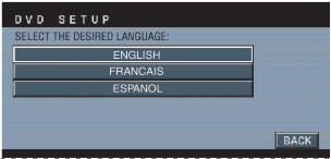 Language Select LANGUAGE to select the language you would like to use for audio output (English,