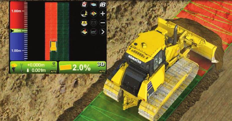 Improved efficiency The fully automatic modes drastically improve efficiency of dozer operations.