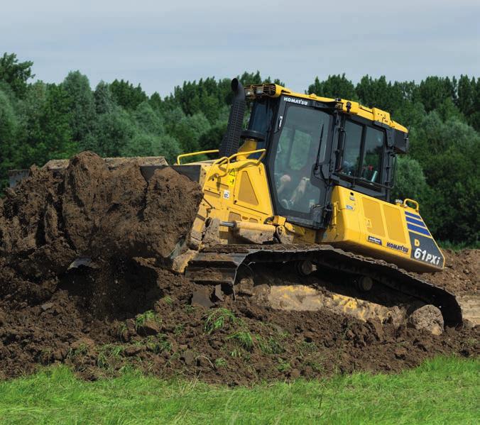 Powerful and Environmentally Friendly Highly efficient hydrostatic drive line The hydrostatic drive line is a key factor in the performance of the D61i-24 dozer.