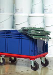 Get things moving! Key benefits Our dollies are designed to manoeuvre crates, trays and boxes safely and efficiently around your workplace.