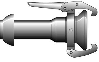 KK2V Twin male intermediate coupling Galvanized steel. Aluminium. Stainless steel EN 1.4404 / AISI 316L. Size Art.no.