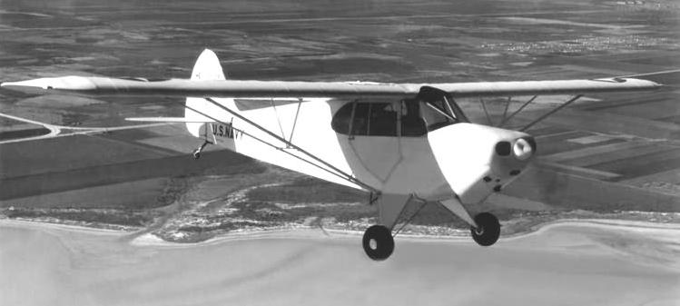 HE Piper J5 Cub span: 35'6", 10.82 m length: 22'6", 6.86 m engines: 1 Lycoming O-235-2 max. speed: 110 mph, 176 km/h (Source: Ray Crupi, via 1000aircraftphotos.