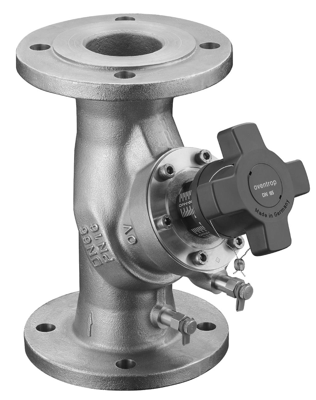 Valves, controllers + systems Double regulating and commissioning valves Hydrocontrol F cast iron, PN The Oventrop Quality Management System is certified to DIN-EN-ISO 9001 Technical
