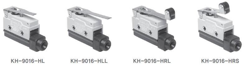 Micro Switch KH-9016 Model OF Max. RF min. PT Max. OT min. MD Max. FP Max. OP Material KH-9016-HL 300g 80g 5.9mm 2.0mm 1.2mm 32mm 25.9mm±1.0 Body: PBT glass KH-9016-HLL 200g 50g 8.