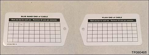 A Usage Card is included with each tool kit and with each replacement MAT cable. Each time the tool is used, fill in one of the squares on the Usage Card.