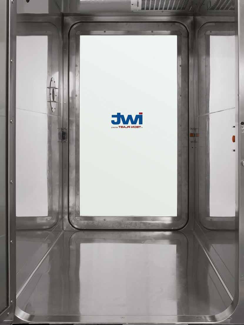 CHAMBERS Solution for Vaporized H 2 Decontamination, UV irradiation and dry fog Suitable for low containment facilities (BSL1-2) or SPF barriers Large volume chamber (6 m 3 212 ft 3 ) in a reduced
