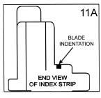 ngage the index strip by positioning the handle in