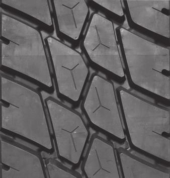 Directional* tread design with more than 1,000 sipes provides excellent traction and lateral stability in 245 and 260 mm treads.