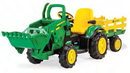 Battery Operated Riding 12V GROUND LOADER WITH TRAILER IGOR0071 - Pack: 1 Accelerator and Brake on same Pedal. 2 Speeds (3.6 & 7.2 kph) + Reverse. High Speed Lock-out.
