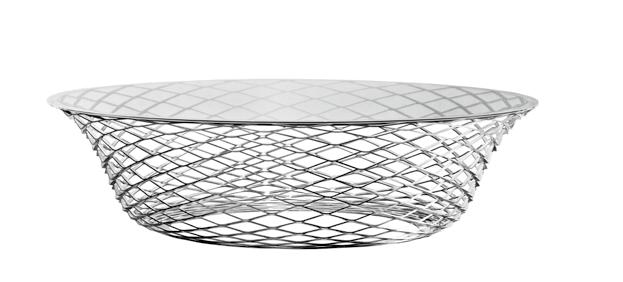 TESO foster+partners Low table with extra clear glass top and metal.