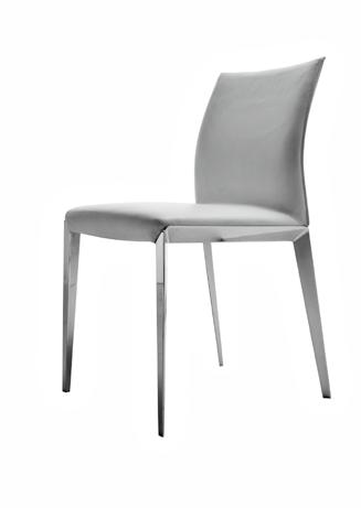 DART hannes wettstein Chair and small armchair with in shiny finish fused aluminium or