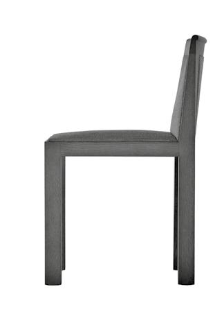 TEATRO aldo rossi, luca meda Chair with in grey oak and black oak finish.