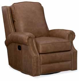 Bancroft Barcelo Aaron Ryder 7301 Wall Hugger 38W x 43D x 43 1/2H Seat Width: 22 Seat Height: 22 1/2 Arm Height: 26 Distance from Wall to Fully