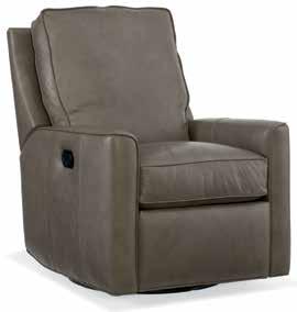 Majesty 7721SG w/swivel Glider 35W x 41D x 42H Seat Width: 20 1/2 1/2 Distance from Wall to Fully Recline: WH: 4, SG: 12 Chair in Full Recline: